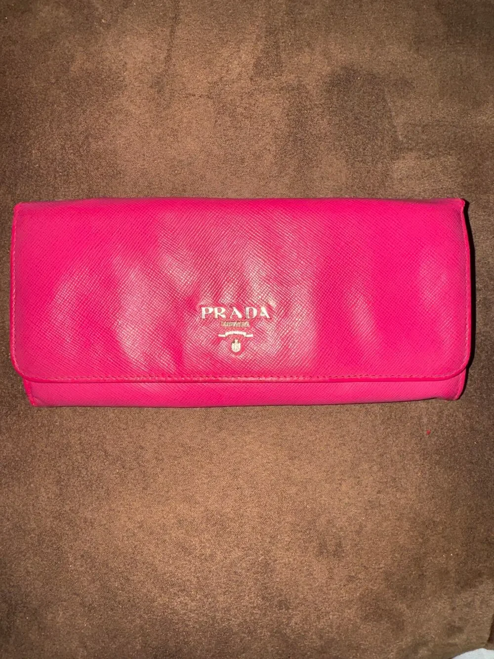 Prada Saffiano Lux Continental Flap Wallet
